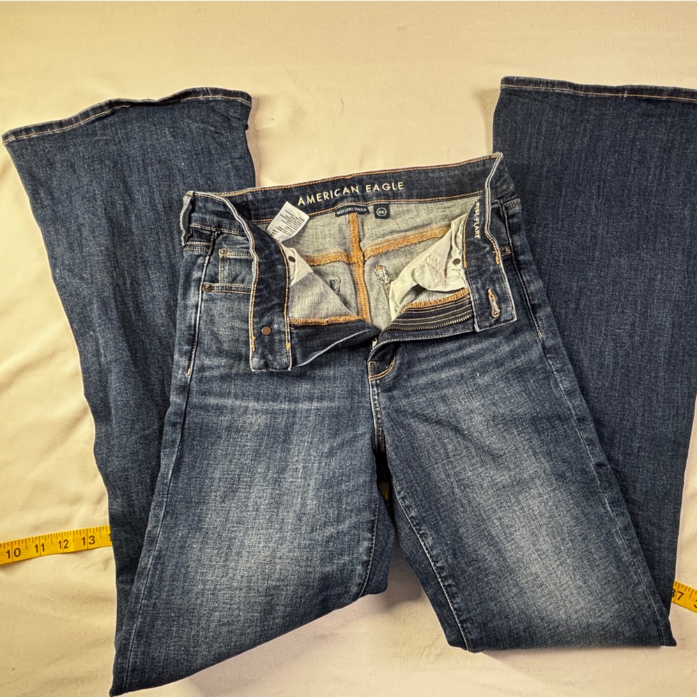 American Eagle Outfitters Men's Dark Blue Straight Jeans